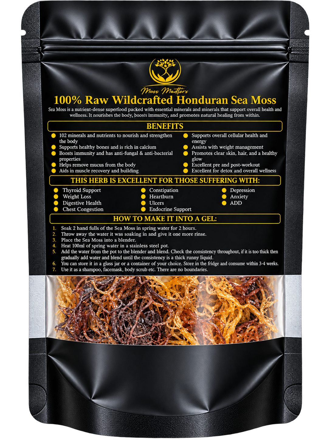 100% Raw Honduran Wildcrafted Sea Moss - Moss Matters
