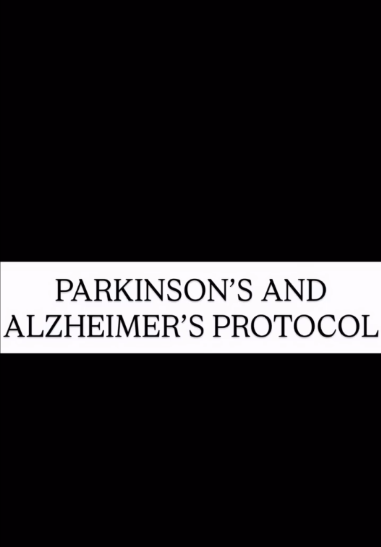 Parkinson's And Alzheimer's Protocol - Moss Matters